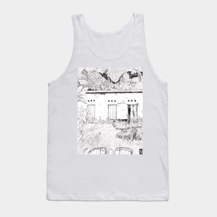 Garden Session Di Linh Vietnam Pen and Ink Illustration Tank Top